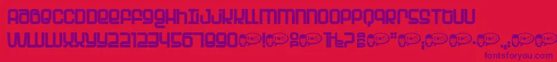 Planet ffy Font – Purple Fonts on Red Background