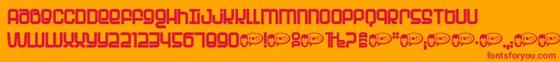 Planet ffy Font – Red Fonts on Orange Background