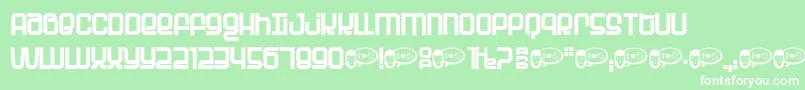 Planet ffy Font – White Fonts on Green Background