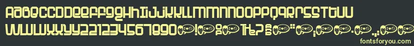 Planet ffy Font – Yellow Fonts on Black Background