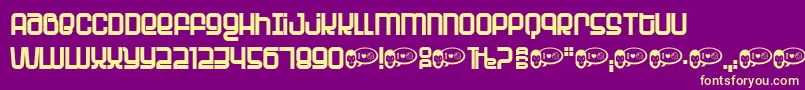 Planet ffy Font – Yellow Fonts on Purple Background