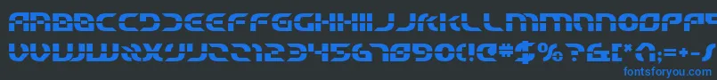 StarfighterBetaBold Font – Blue Fonts on Black Background