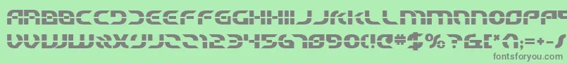 フォントStarfighterBetaBold – 緑の背景に灰色の文字