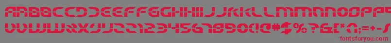 StarfighterBetaBold Font – Red Fonts on Gray Background