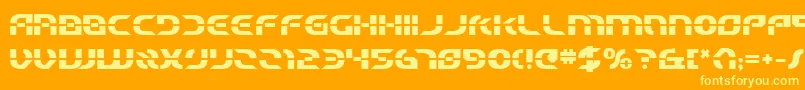 StarfighterBetaBold Font – Yellow Fonts on Orange Background