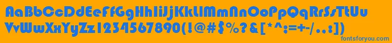 Blippobladee Font – Blue Fonts on Orange Background