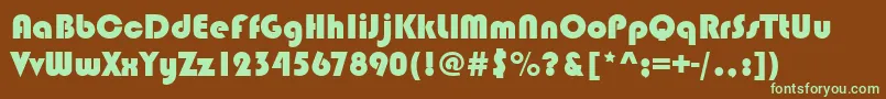 Шрифт Blippobladee – зелёные шрифты на коричневом фоне