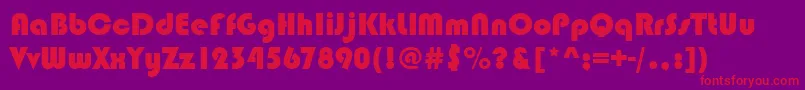 Blippobladee Font – Red Fonts on Purple Background