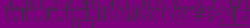 Cursif Font – Black Fonts on Purple Background