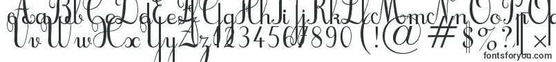 Cursif-fontti – Isot alkukirjaimet sisältävät fontit