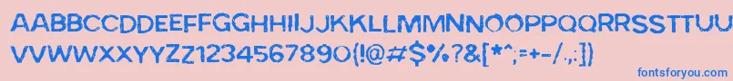 BadSkizoff Font – Blue Fonts on Pink Background