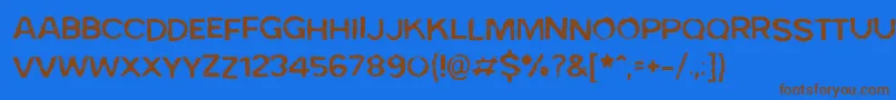 BadSkizoff Font – Brown Fonts on Blue Background