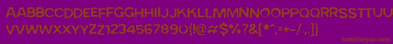 BadSkizoff Font – Brown Fonts on Purple Background