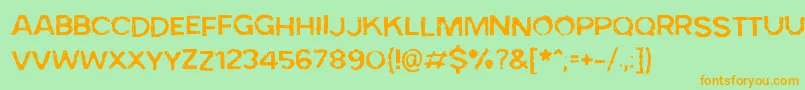 BadSkizoff Font – Orange Fonts on Green Background