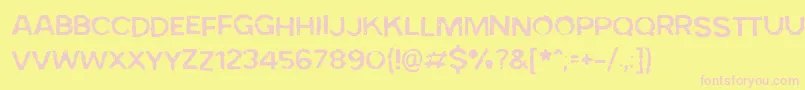 BadSkizoff Font – Pink Fonts on Yellow Background