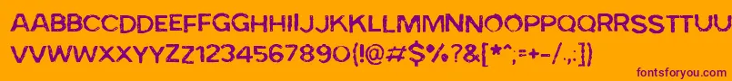 BadSkizoff Font – Purple Fonts on Orange Background