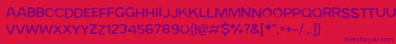 BadSkizoff Font – Purple Fonts on Red Background