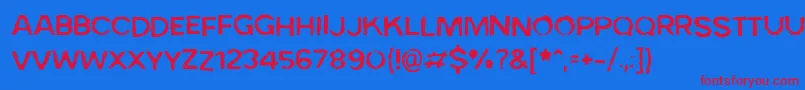 Шрифт BadSkizoff – красные шрифты на синем фоне