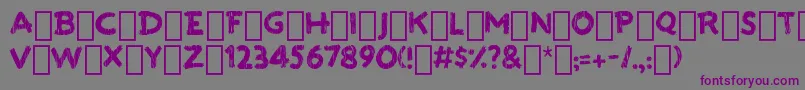 フォントPaintTheTown1 – 紫色のフォント、灰色の背景