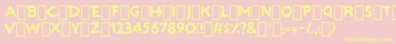 PaintTheTown1 Font – Yellow Fonts on Pink Background