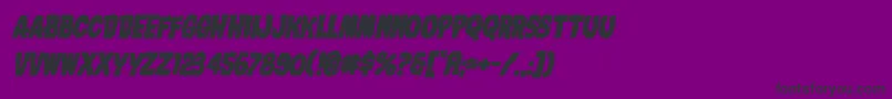 Nightmarealleyboldital-Schriftart – Schwarze Schriften auf violettem Hintergrund