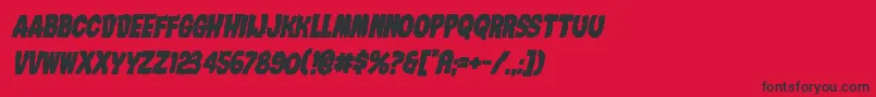 Nightmarealleyboldital Font – Black Fonts on Red Background