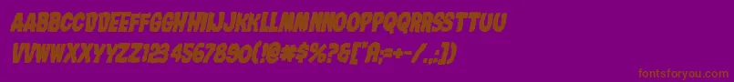 Nightmarealleyboldital-fontti – ruskeat fontit violetilla taustalla