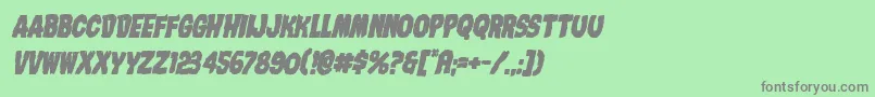 Nightmarealleyboldital Font – Gray Fonts on Green Background