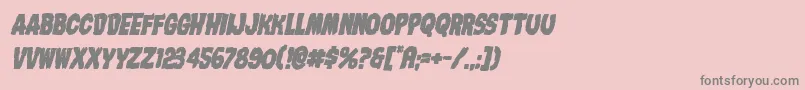 Nightmarealleyboldital-fontti – harmaat kirjasimet vaaleanpunaisella taustalla