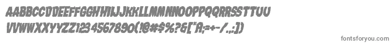 Nightmarealleyboldital-fontti – harmaat kirjasimet valkoisella taustalla