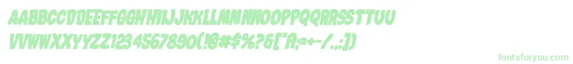 Nightmarealleyboldital-fontti – vihreät fontit valkoisella taustalla
