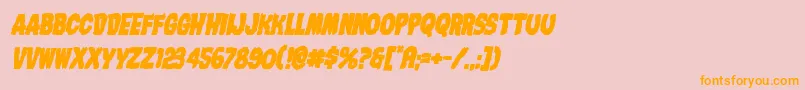 Шрифт Nightmarealleyboldital – оранжевые шрифты на розовом фоне