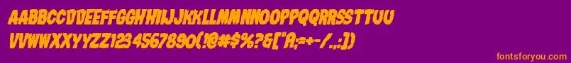 Nightmarealleyboldital Font – Orange Fonts on Purple Background