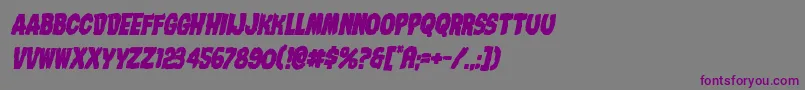 Nightmarealleyboldital Font – Purple Fonts on Gray Background