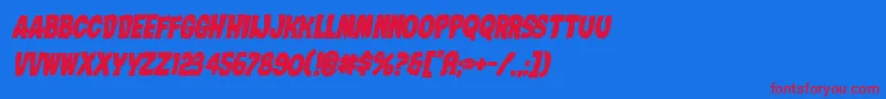 Nightmarealleyboldital Font – Red Fonts on Blue Background