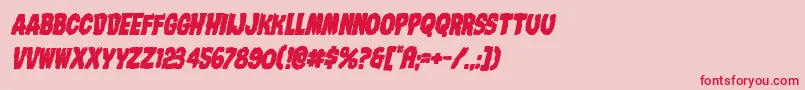 Nightmarealleyboldital Font – Red Fonts on Pink Background