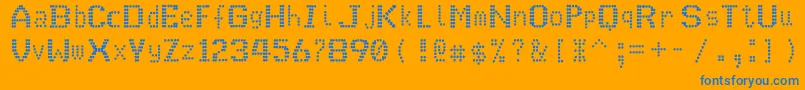 JEkrBN Font – Blue Fonts on Orange Background