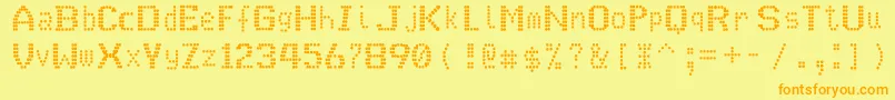 JEkrBN Font – Orange Fonts on Yellow Background