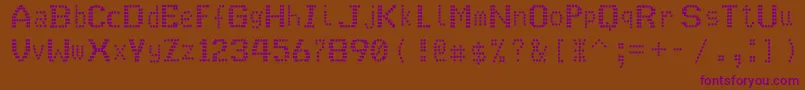 JEkrBN Font – Purple Fonts on Brown Background