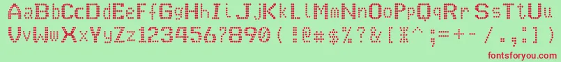 JEkrBN Font – Red Fonts on Green Background