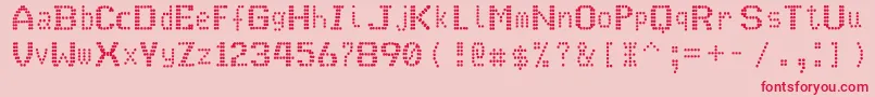 JEkrBN Font – Red Fonts on Pink Background