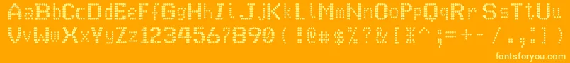 JEkrBN Font – Yellow Fonts on Orange Background