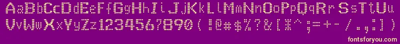 JEkrBN Font – Yellow Fonts on Purple Background