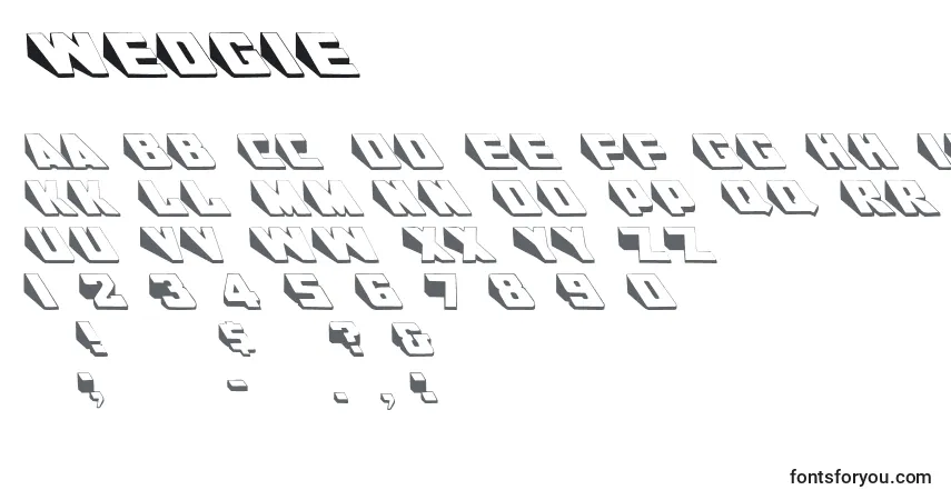 Wedgieフォント–アルファベット、数字、特殊文字
