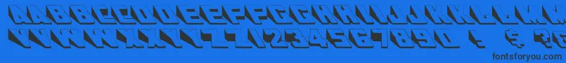 Police Wedgie – polices noires sur fond bleu
