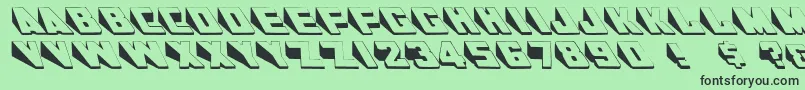 Wedgie-Schriftart – Schwarze Schriften auf grünem Hintergrund