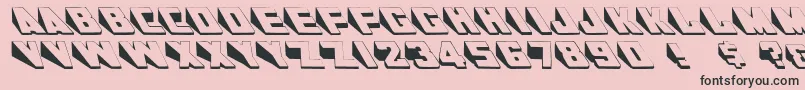 fuente Wedgie – Fuentes Negras Sobre Fondo Rosa