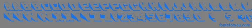 Czcionka Wedgie – niebieskie czcionki na szarym tle