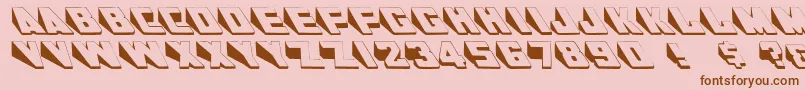 Wedgie Font – Brown Fonts on Pink Background