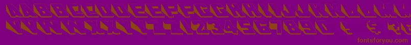 Wedgie Font – Brown Fonts on Purple Background